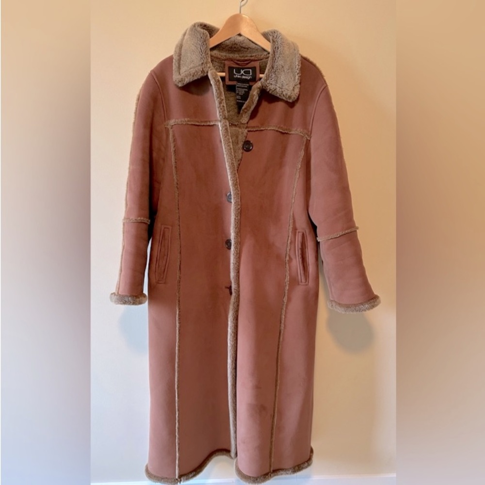 UTEX Design Full Length Shearling Winter Coat